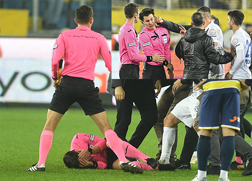 Football Match Erupts in Violence as Turkish Referee Punched and Kicked